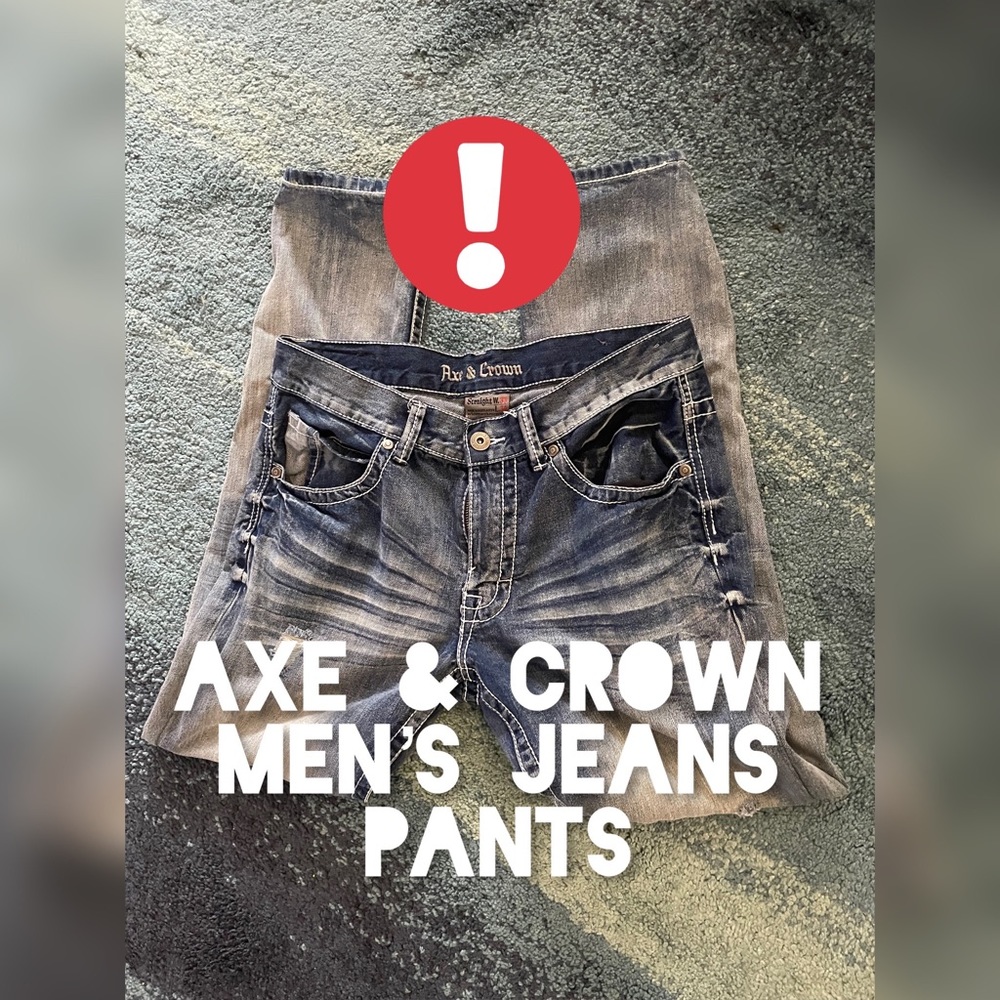 Mens denim jeans distressed